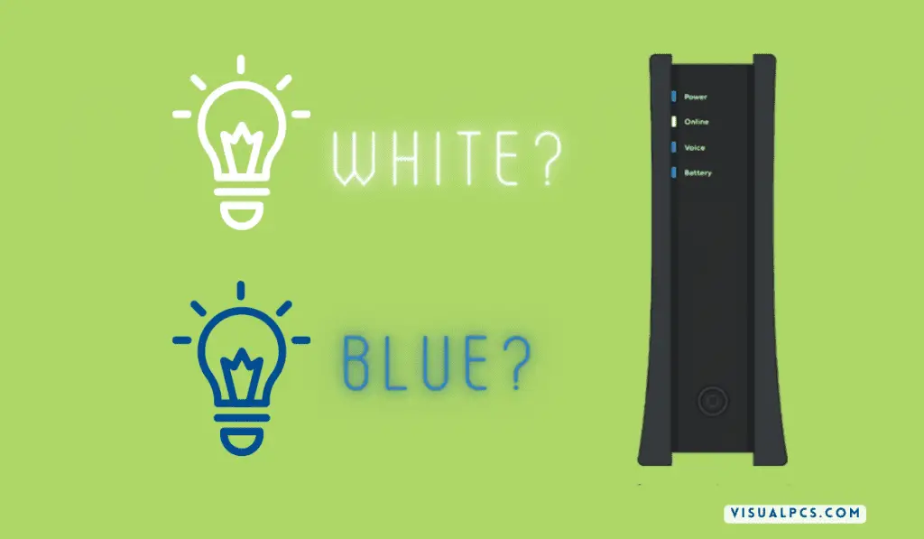 Spectrum Modem Online Light White And Blue