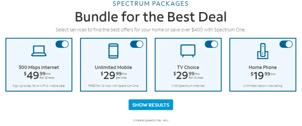 Spectrum Bundle for the Best Deal