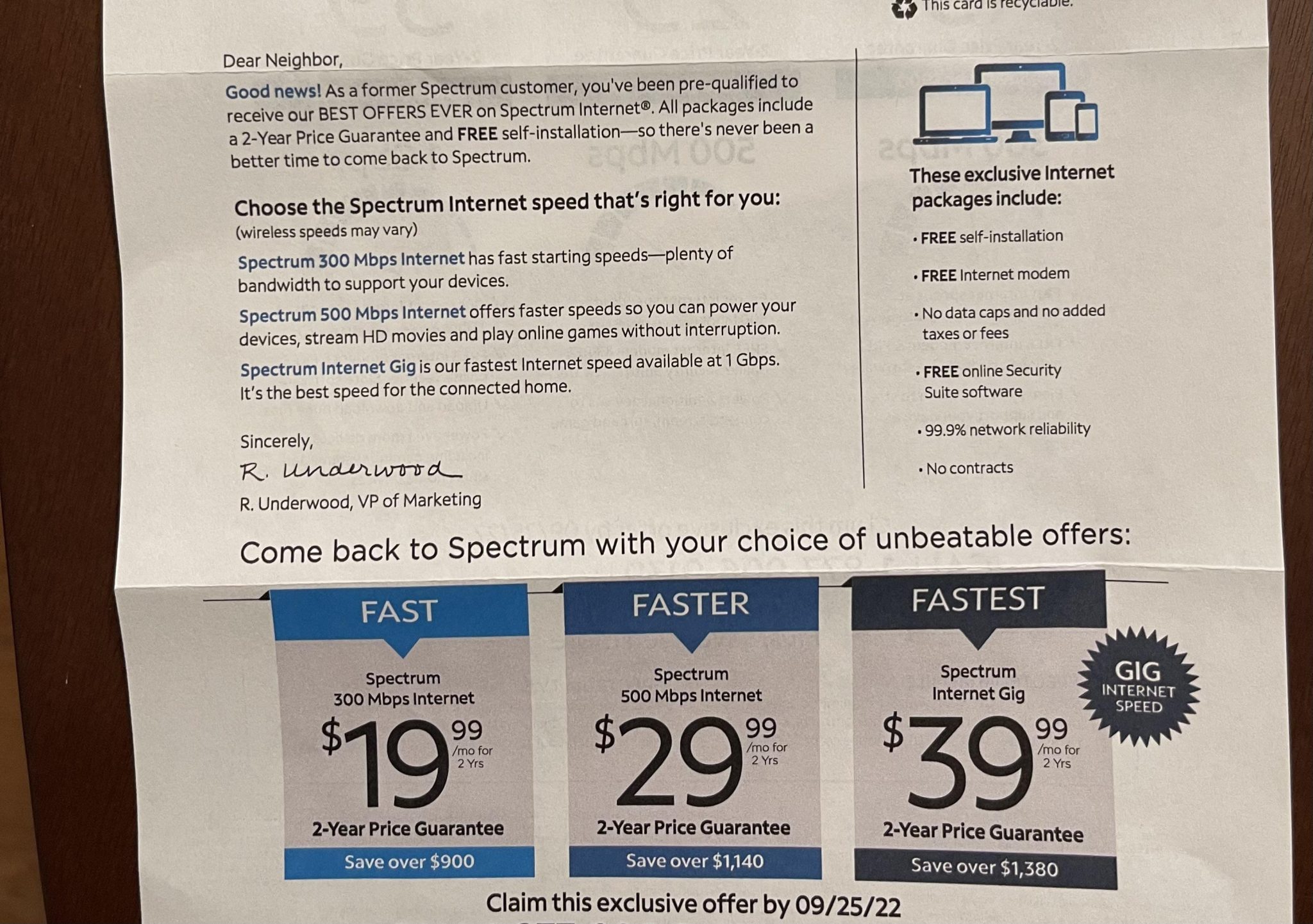What is the Price of Spectrum After 12 Months (2024)